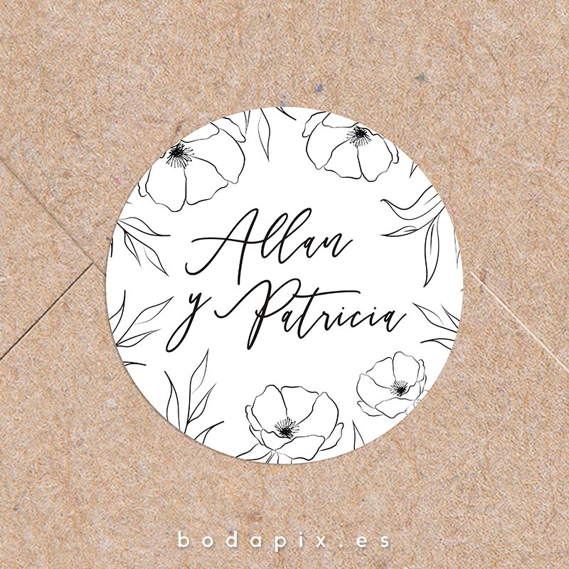 adhesivo pegatinas boda enzo