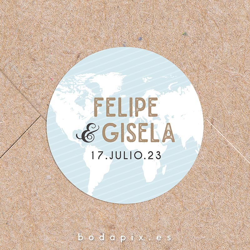 adhesivo pegatinas boda passport