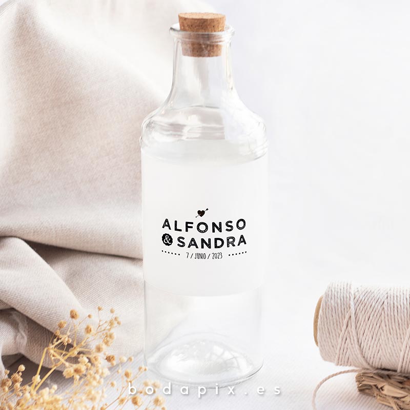etiqueta botella boda fotomaton