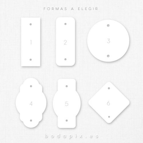 formas de etiquetas para bengalas de boda