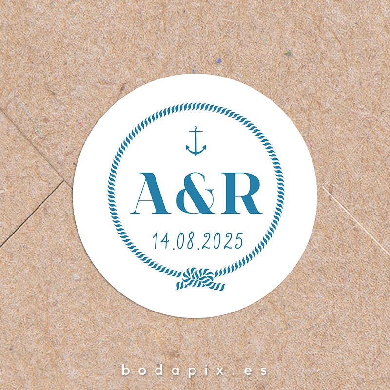 adhesivo pegatina personalizada boda proa