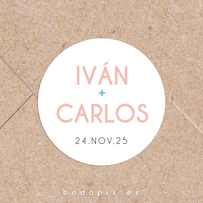 adhesivo pegatina personalizada boda soulmate