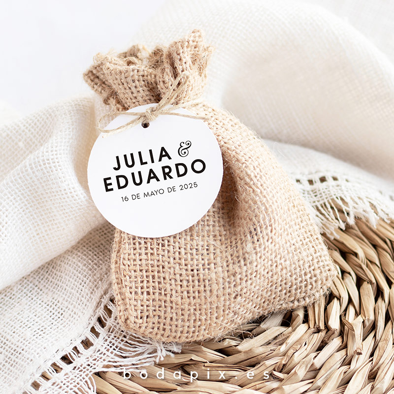 etiqueta detalle personalizada boda bold