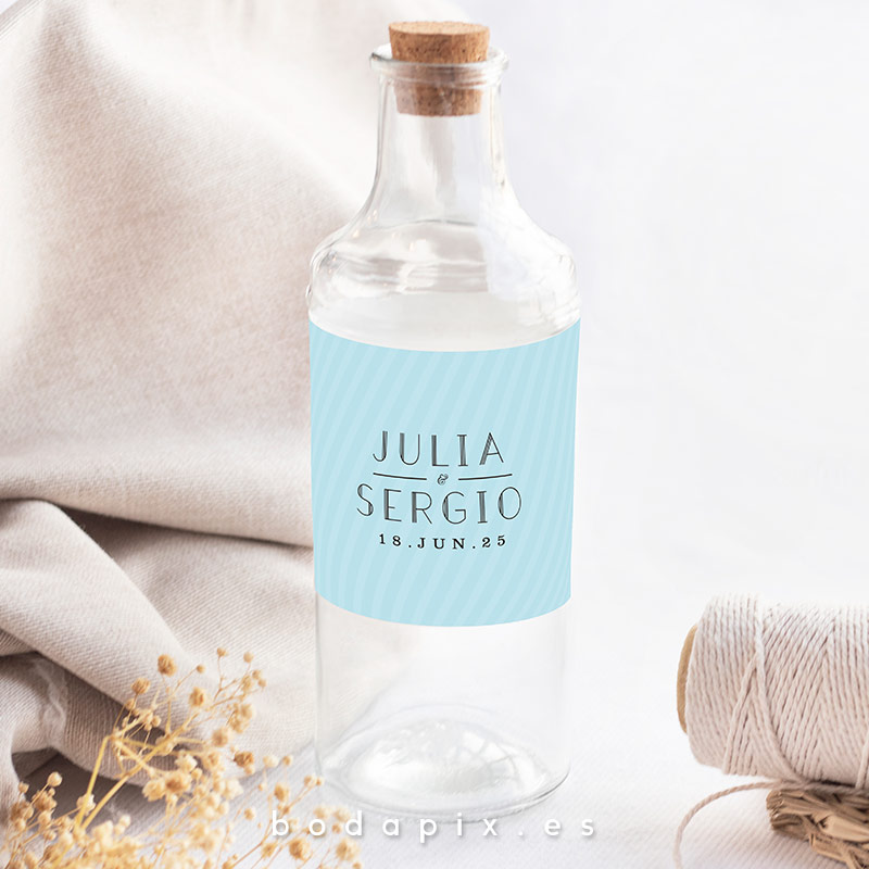 etiqueta botella personalizada boda vinilo