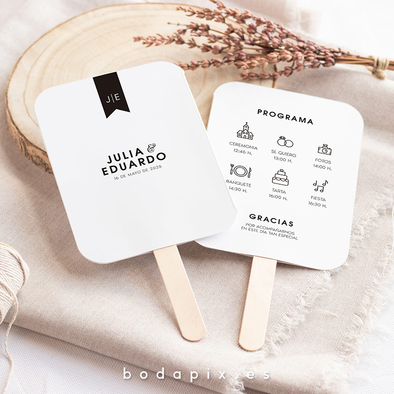pai pai abanico personalizado boda bold