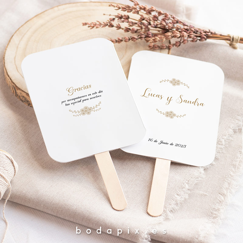 pai pai abanico personalizado boda daisy