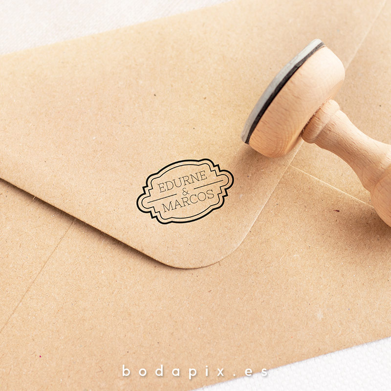 sello madera boda bulevar