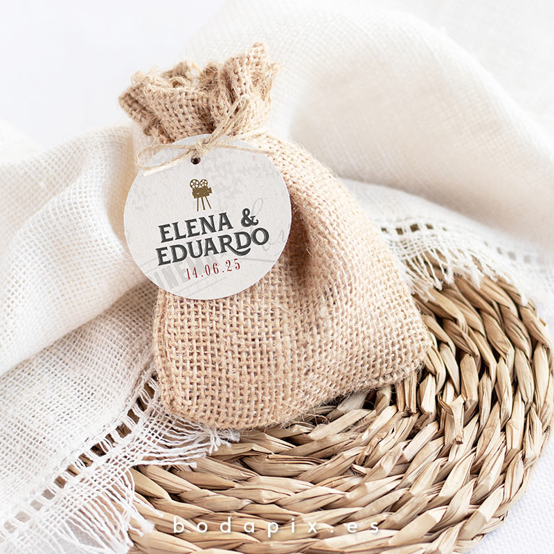 etiquetas detalles boda cinema love