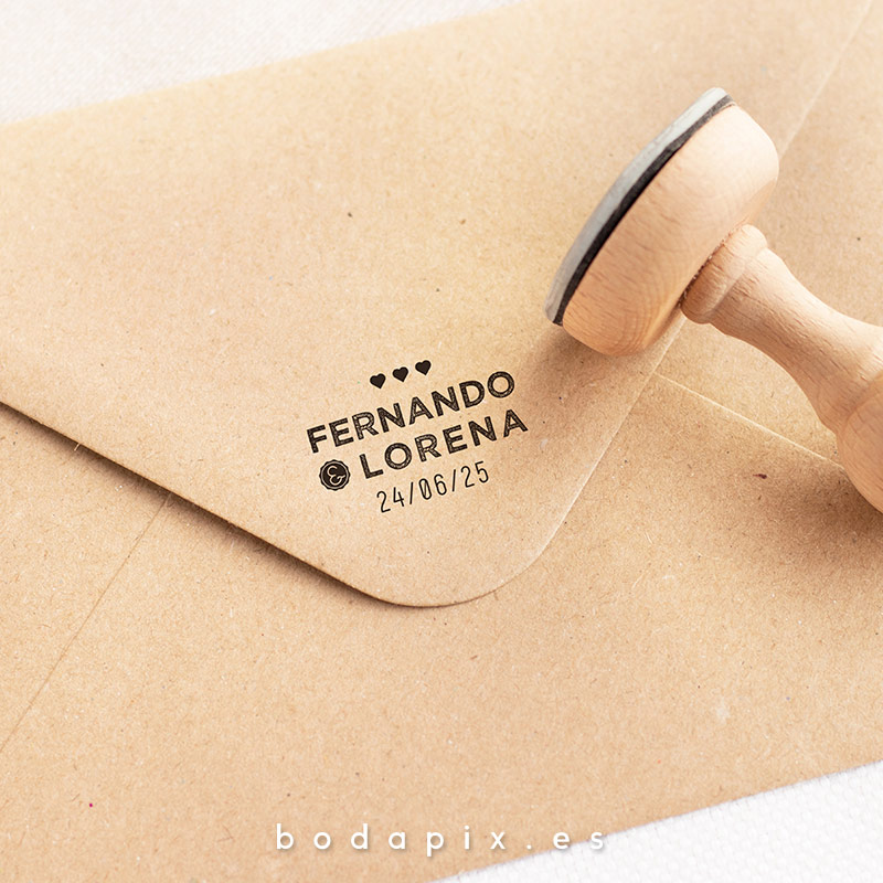 sello madera boda daydream