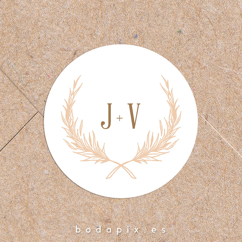 adhesivo pegatinas boda espigas