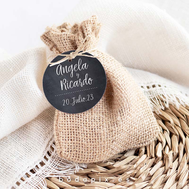 etiquetas detalles boda chalk