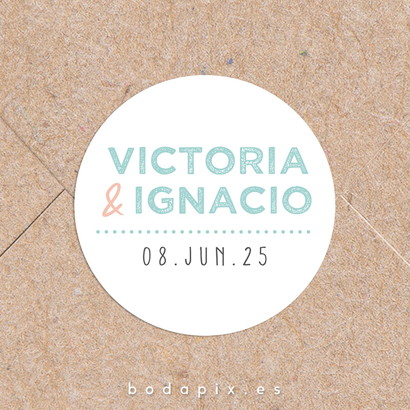 adhesivo pegatinas boda happiness