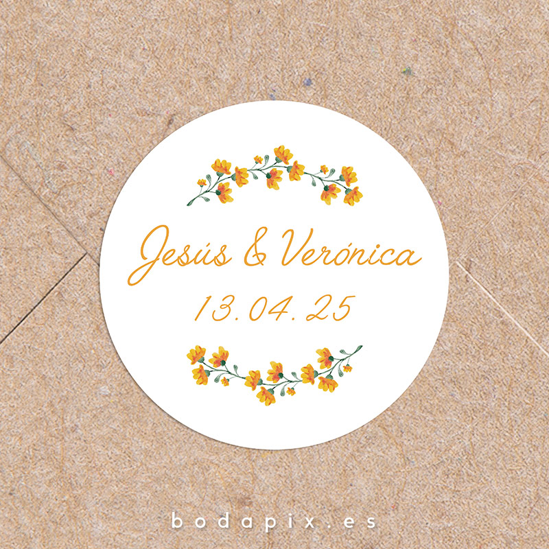 adhesivo pegatinas boda maya