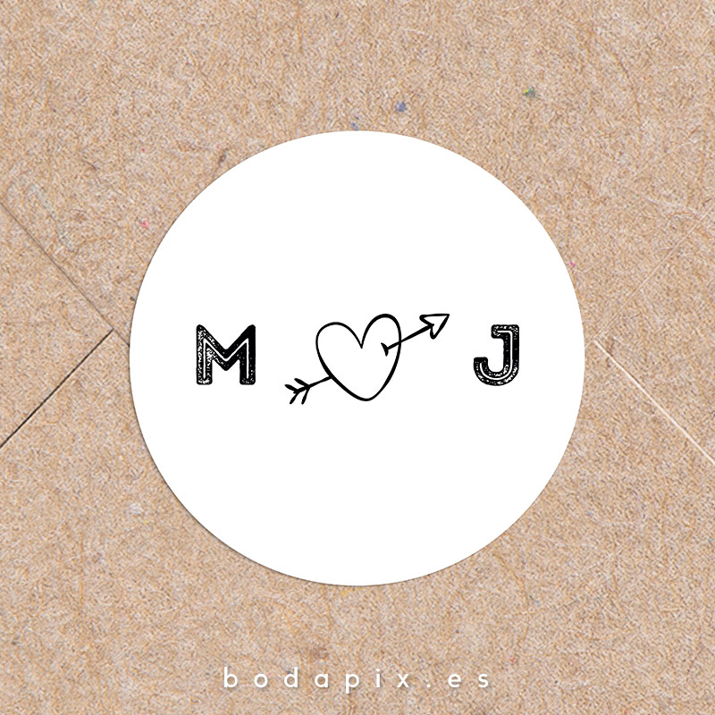 adhesivo pegatinas boda one love