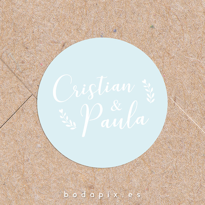 adhesivo pegatinas boda ornamentals kraft