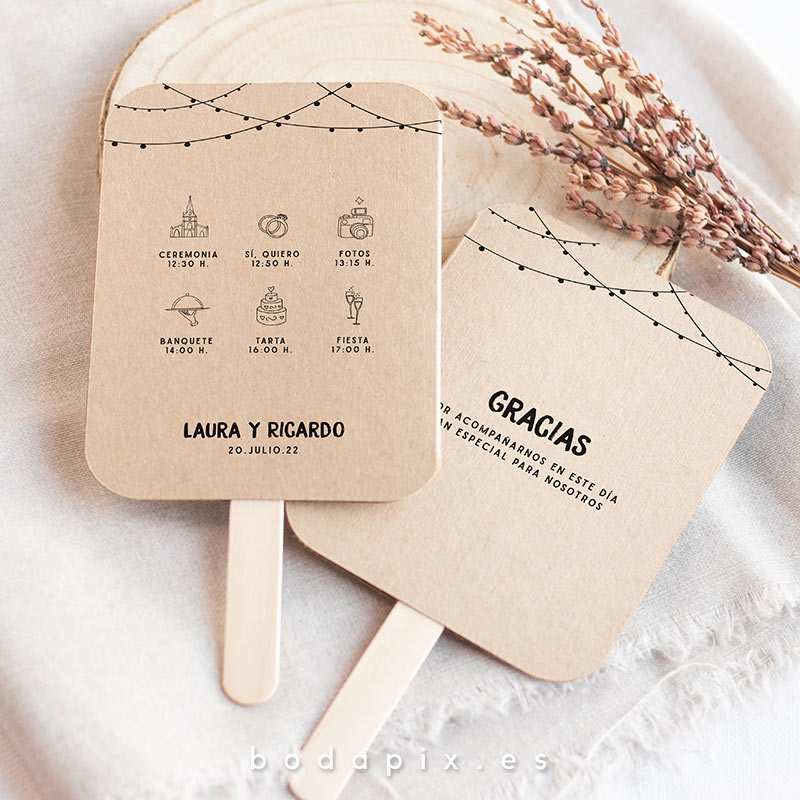 pai pai abanico boda boho