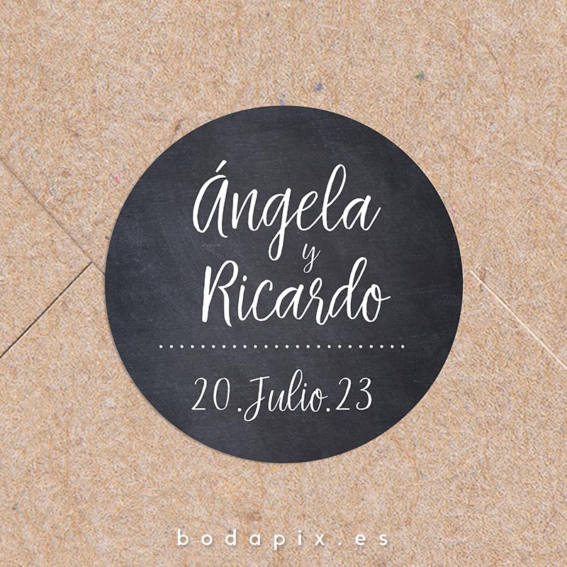 adhesivo pegatinas boda chalk