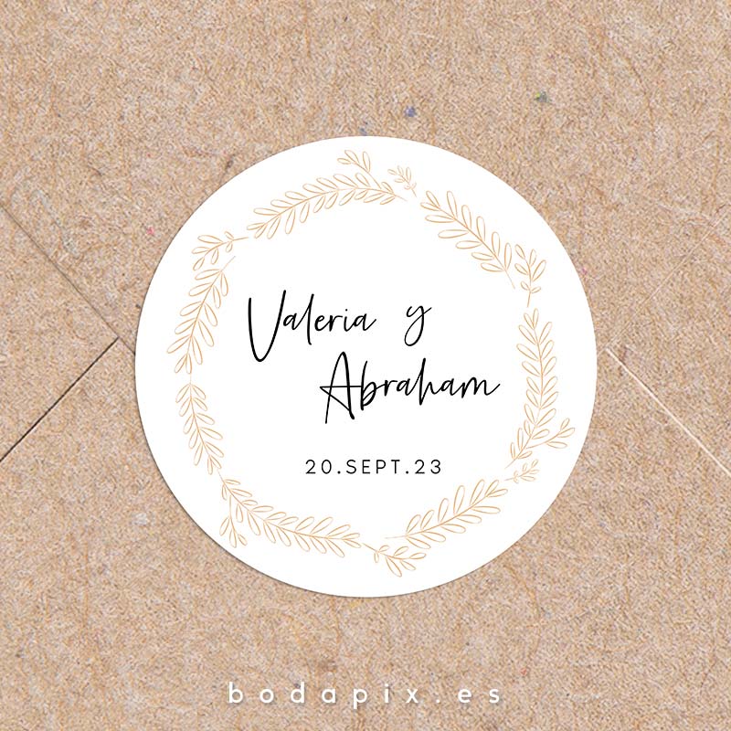 adhesivo pegatinas boda date