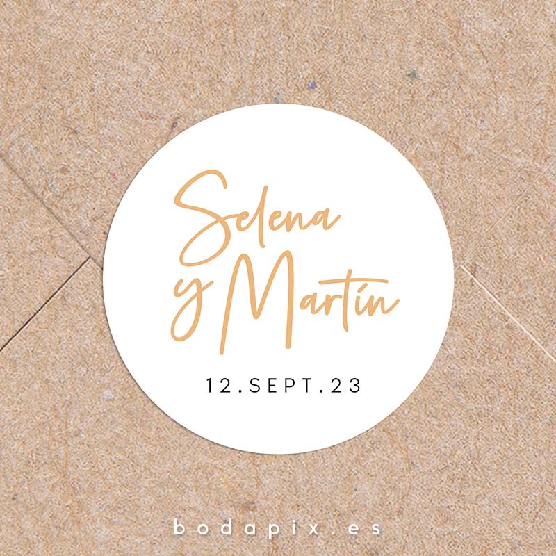 adhesivo pegatinas boda toscana