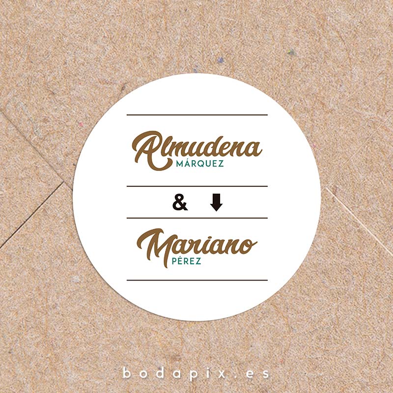 adhesivo pegatinas boda trip