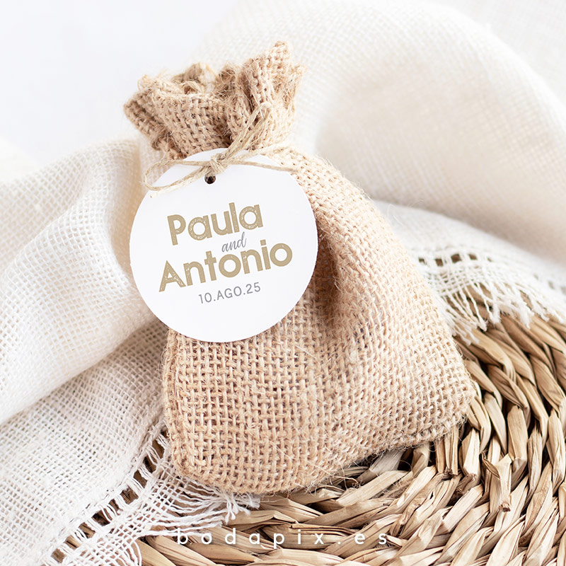 etiquetas detalles boda personalizada sand