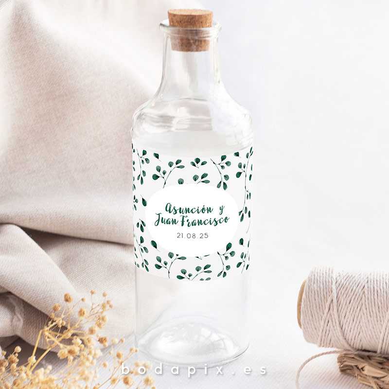etiqueta botella boda personalizada sarah