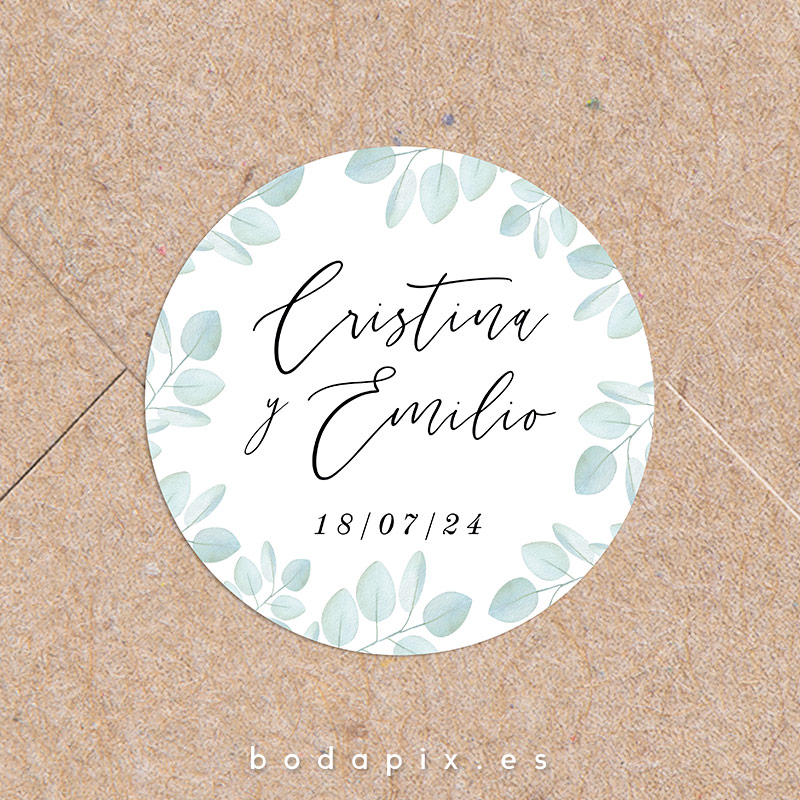 adhesivo pegatina personalizado boda abril