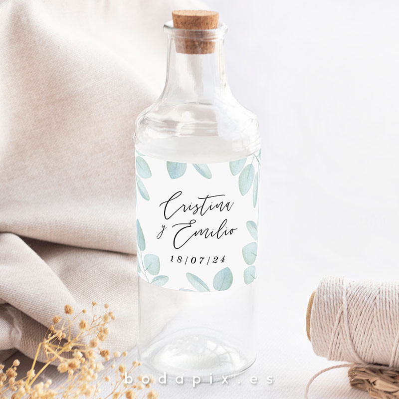 etiqueta botella personalizada boda abril