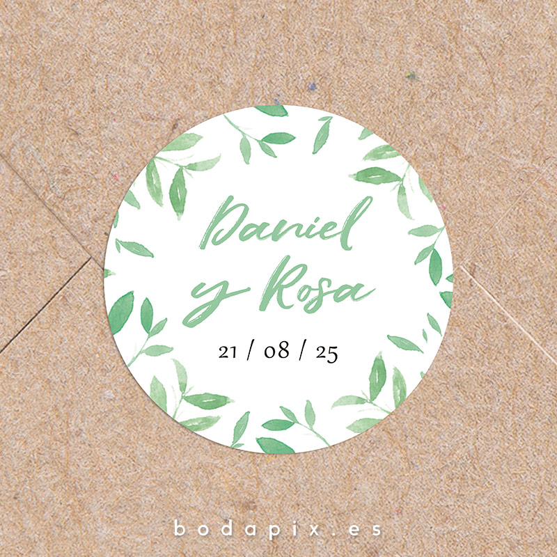 adhesivo pegatinas boda personalizado grass