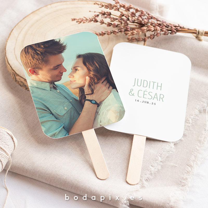 pai pai abanico personalizado boda mint
