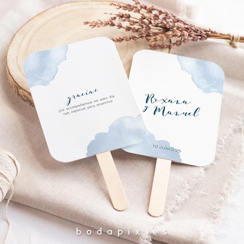 pai pai abanico personalizado boda navy