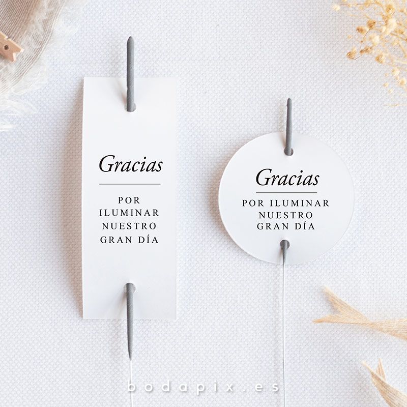 ▷ Tarjetas gratis para las bengalas de tu boda - imprimible