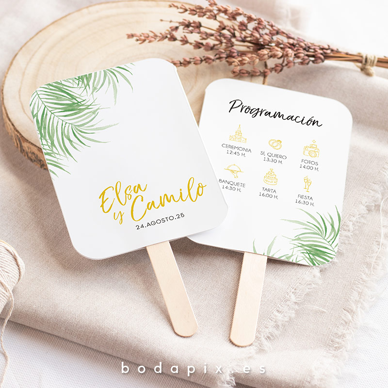 pai pai para bodas tropicales