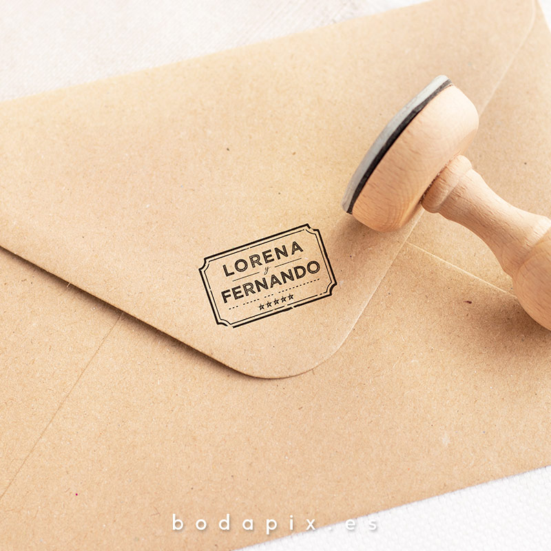 Sello personalizado para bodas Bag