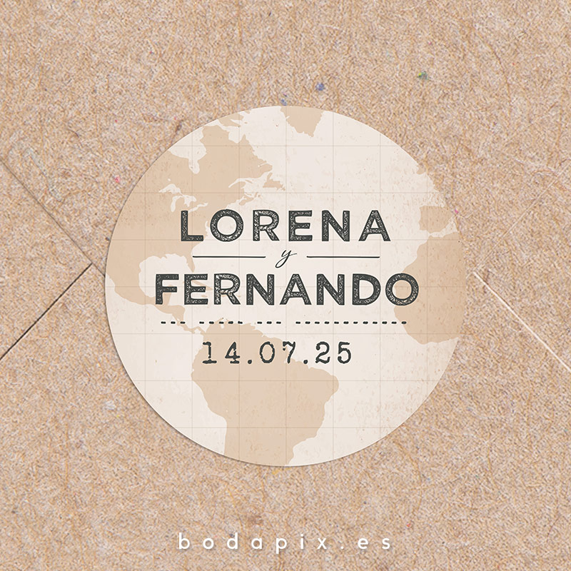 Adhesivos o pegatinas para bodas Bag