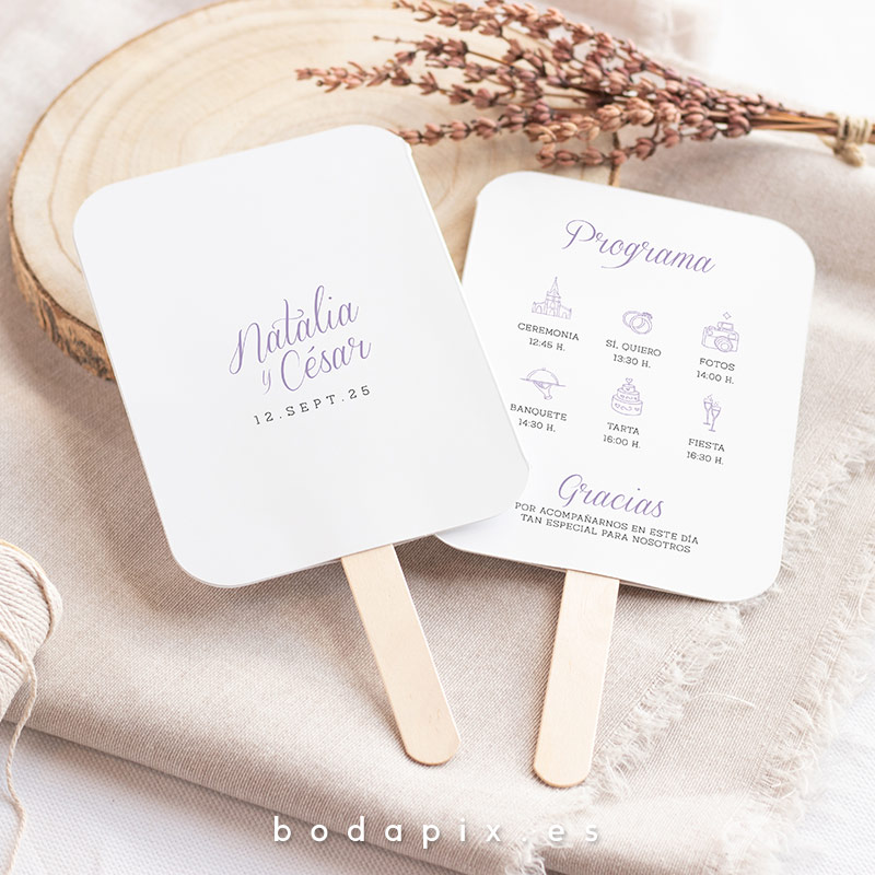 Pai Pai o abanicos personalizados para bodas Bicicleta