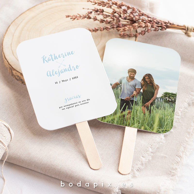 Pai Pai o abanicos para bodas personalizados Cross Lovers