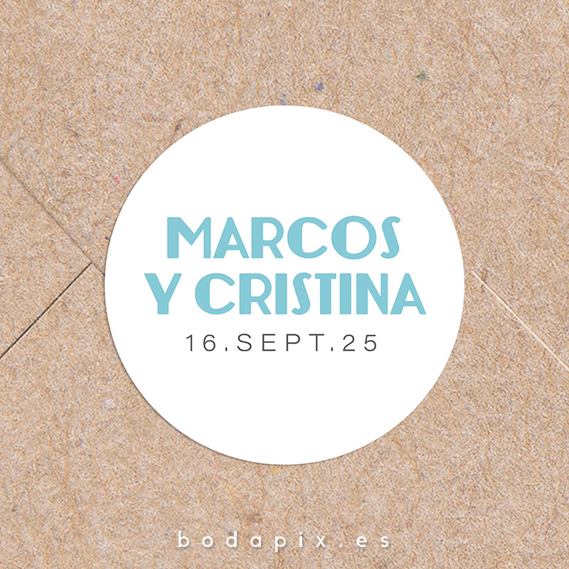 Pegatinas para bodas - Adhesivos personalizaos para bodas Festival