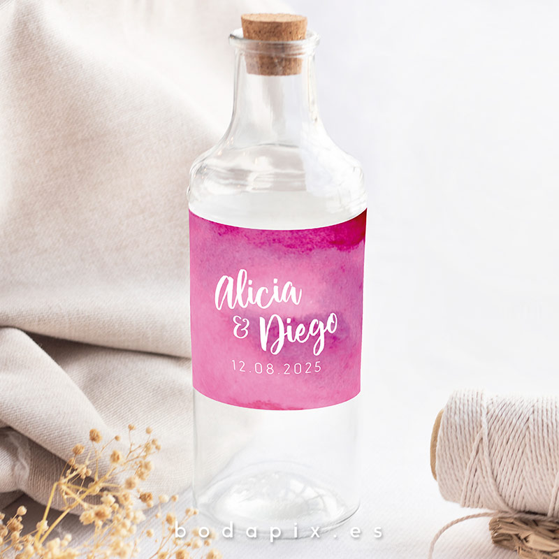 etiquetas para botellas de boda