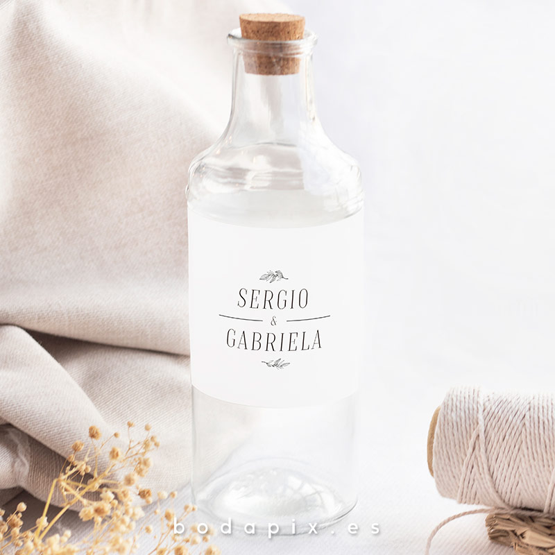 etiquetas para botellas de boda