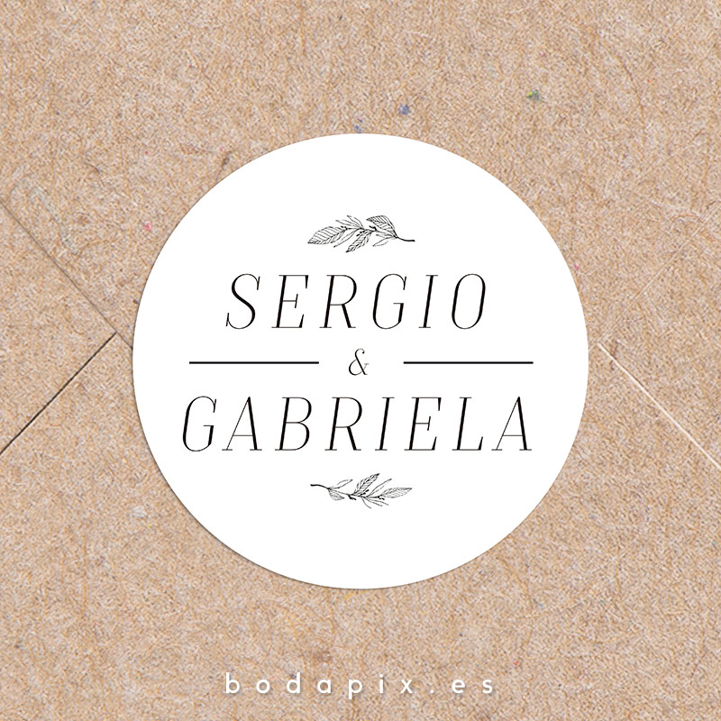 pegatinas para bodas elegantes