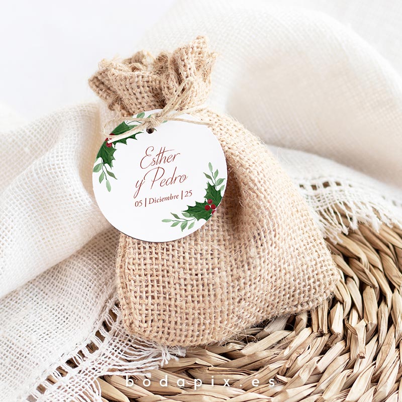 etiquetas para bodas en navidad