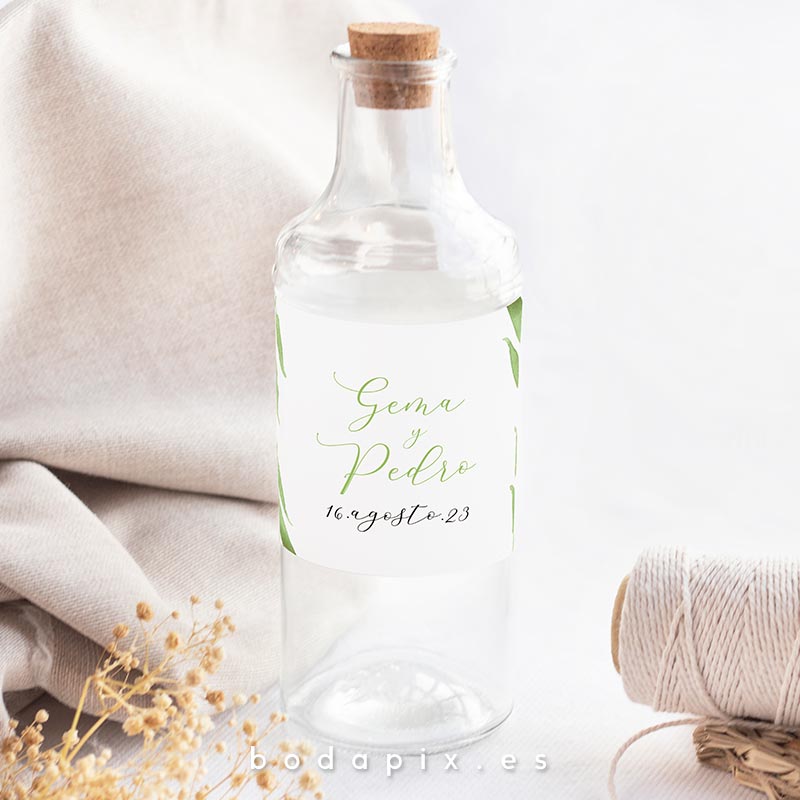 etiquetas de botellas para bodas