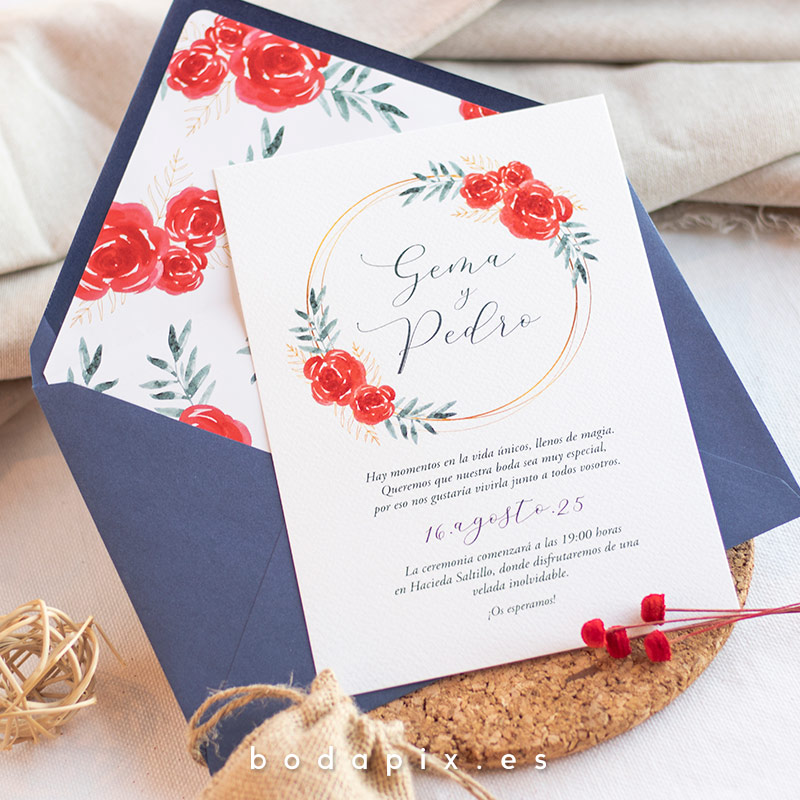 invitaciones de boda florales