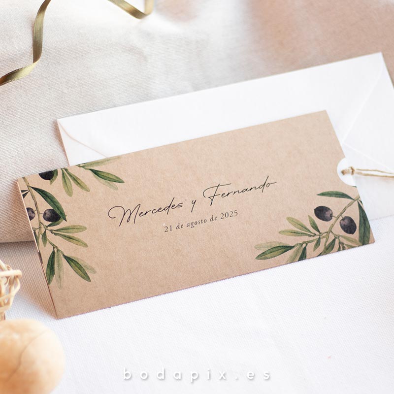 invitaciones de boda kraft