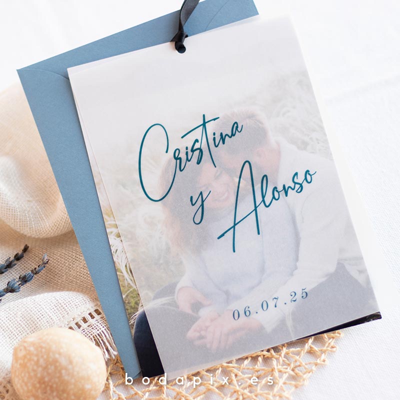 invitaciones de boda papel vegetal