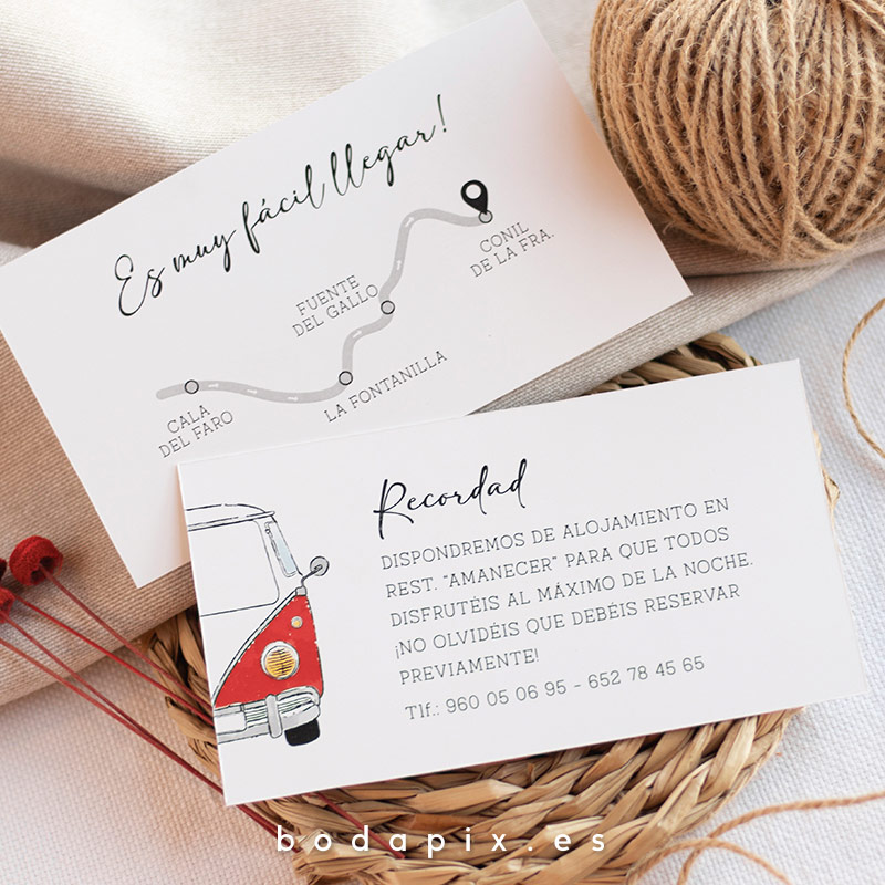 mapa de llegada para bodas