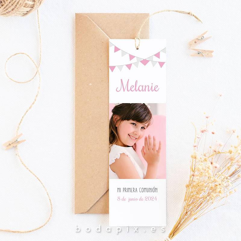 marcapáginas de comunión con foto