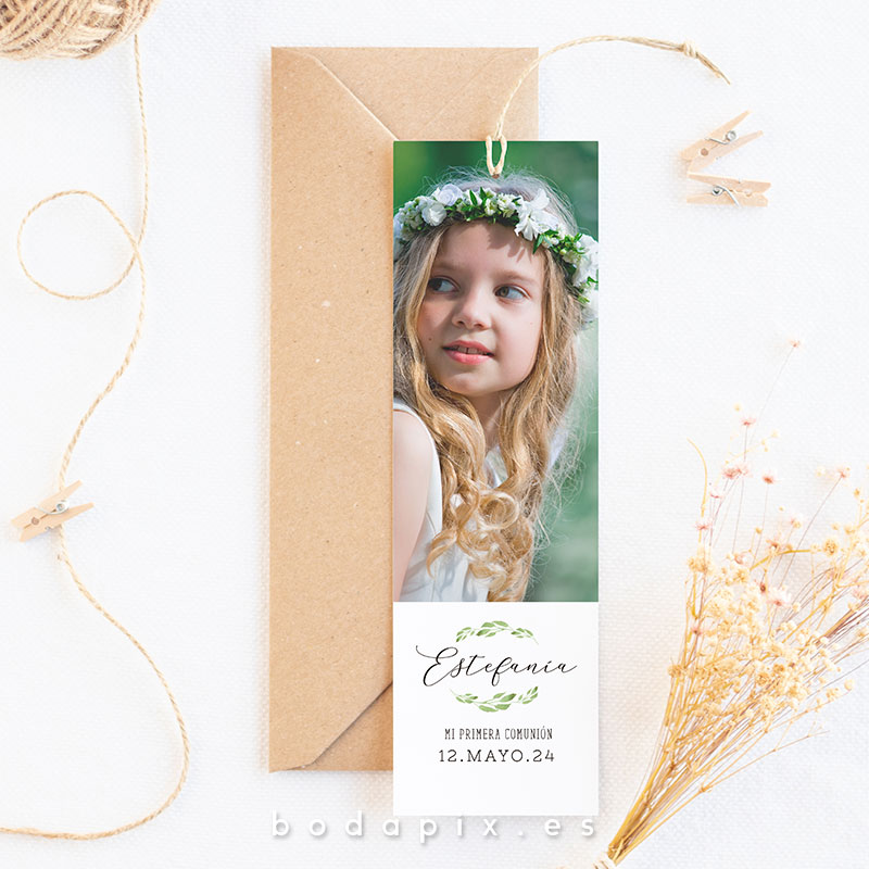 marcapáginas de comunión con foto