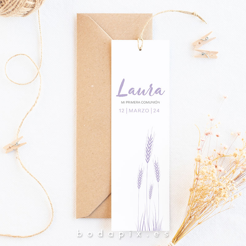 marcapáginas para comunión personalizado